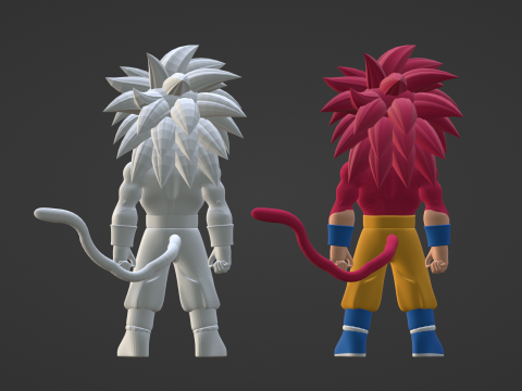 Goku Mini Super Saiyan 4 - Dragonball Daima Modelo 3D