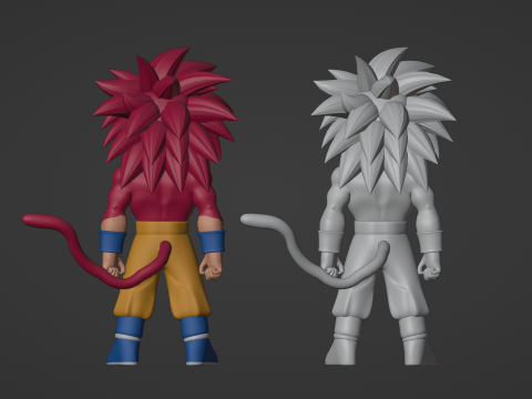Goku Mini Super Saiyan 4 - Dragonball Daima Modelo 3D