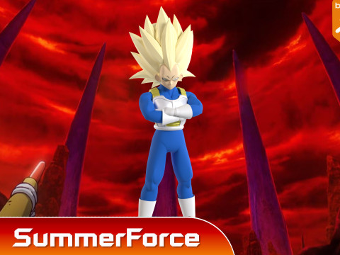 Vegeta Super Saiyan 3 - Dragonball Daima Model 3D