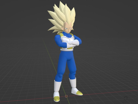 Vegeta Super Saiyan 3 - Dragonball Daima Model 3D