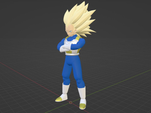 Vegeta Super Saiyan 3 - Dragonball Daima Model 3D