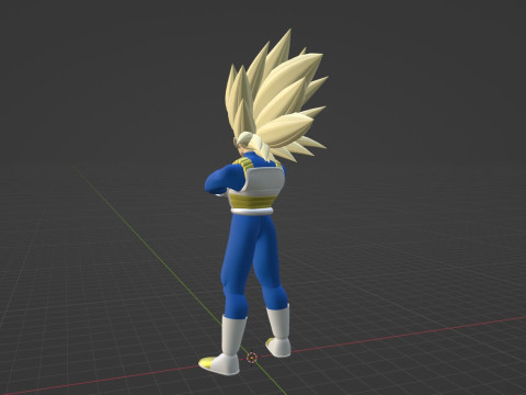 Vegeta Super Saiyan 3 - Dragonball Daima Model 3D