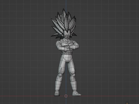 Vegeta Super Saiyan 3 - Dragonball Daima Model 3D