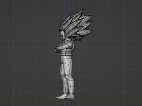 Vegeta Super Saiyan 3 - Dragonball Daima Model 3D