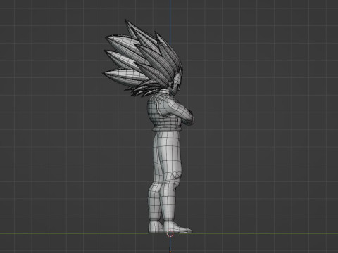 Vegeta Super Saiyan 3 - Dragonball Daima Model 3D