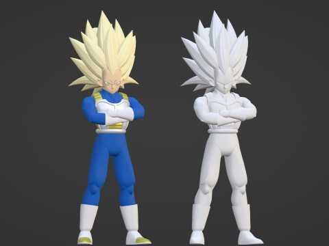 Vegeta Super Saiyan 3 - Dragonball Daima Model 3D