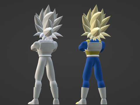 Vegeta Super Saiyan 3 - Dragonball Daima Model 3D