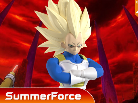 Vegeta Super Saiyan 3 - Dragonball Daima Model 3D