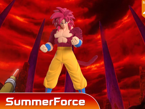 Goku Super Saiyan 4 - Dragonball Daima Model 3D