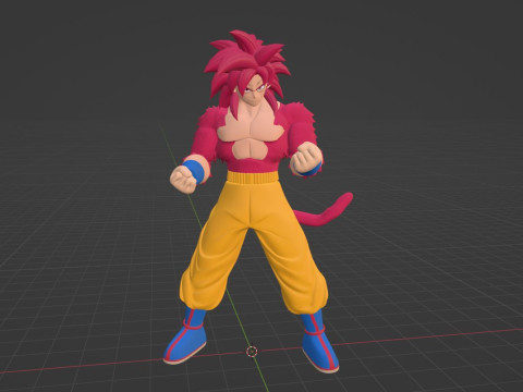 Goku Super Saiyan 4 - Dragonball Daima Model 3D