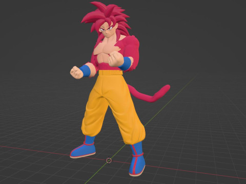 Goku Super Saiyan 4 - Dragonball Daima Model 3D