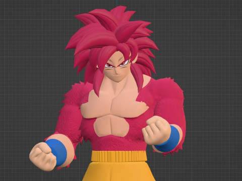 Goku Super Saiyan 4 - Dragonball Daima Model 3D