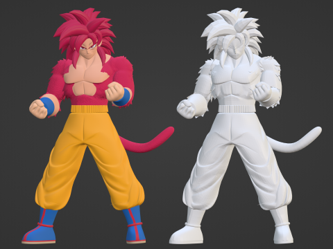 Goku Super Saiyan 4 - Dragonball Daima Model 3D