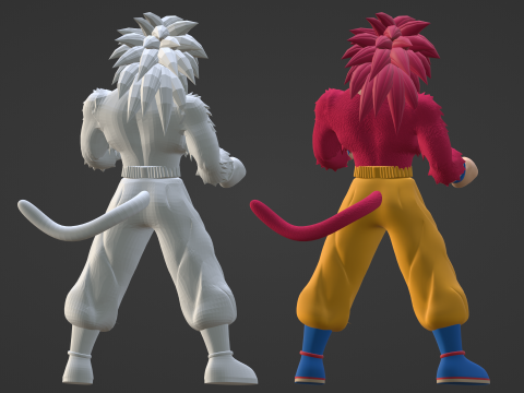 Goku Super Saiyan 4 - Dragonball Daima Model 3D
