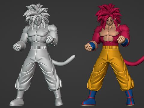 Goku Super Saiyan 4 - Dragonball Daima Model 3D