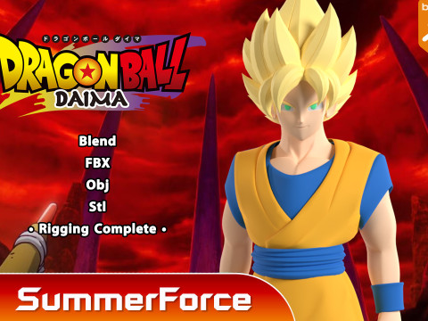 Goku Super Saiyan - Dragonball Daima 3D Model
