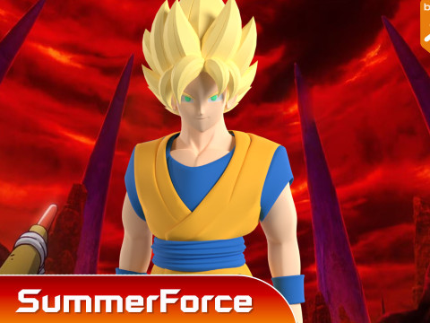Goku Super Saiyan - Dragonball Daima 3D-Modell