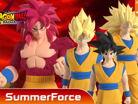 Goku Super Saiyan - Dragonball Daima 3D-Modell
