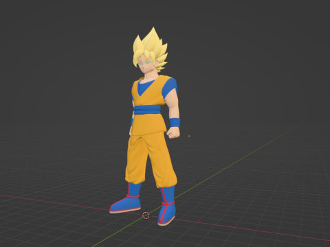 Goku Super Saiyan - Dragonball Daima 3D-Modell