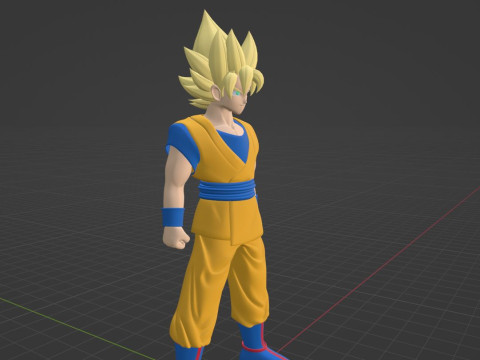 Goku Super Saiyan - Dragonball Daima 3D-Modell