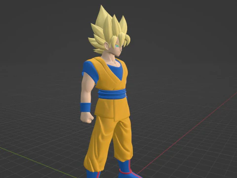 Goku Super Saiyan - Dragonball Daima 3D Model