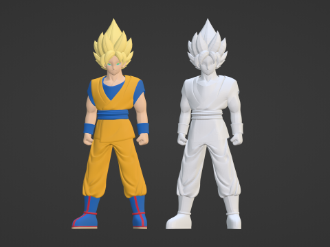 Goku Super Saiyan - Dragonball Daima 3D-Modell
