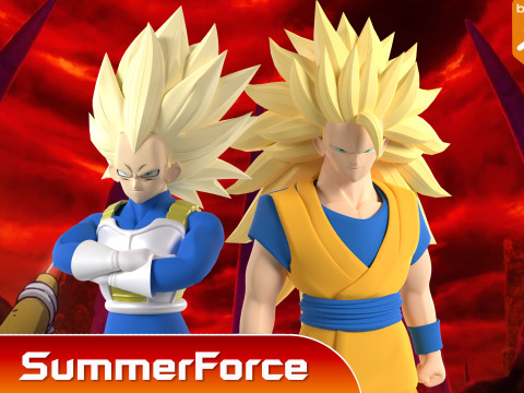 Goku Super Saiyan 3 - Dragonball Daima Modèle 3D