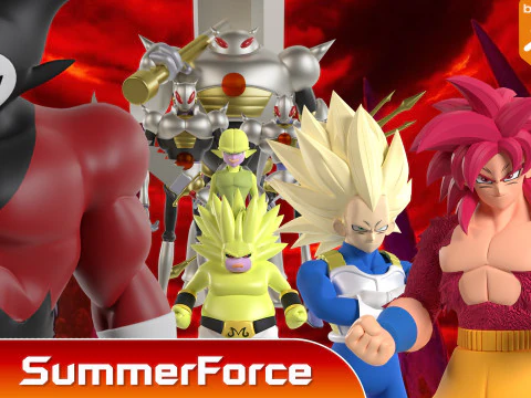 Goku Super Saiyajin 3 - Dragon Ball Daima Modelo 3D