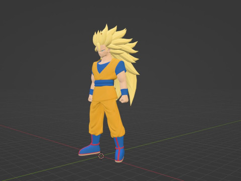 Goku Super Saiyan 3 - Dragonball Daima Modèle 3D