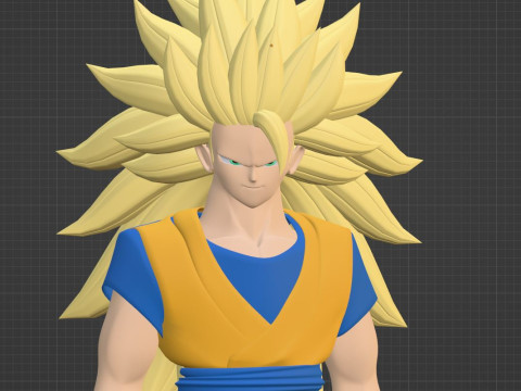 Goku Super Saiyan 3 - Dragonball Daima Modèle 3D