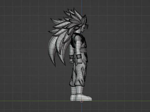 Goku Super Saiyan 3 - Dragonball Daima Modèle 3D