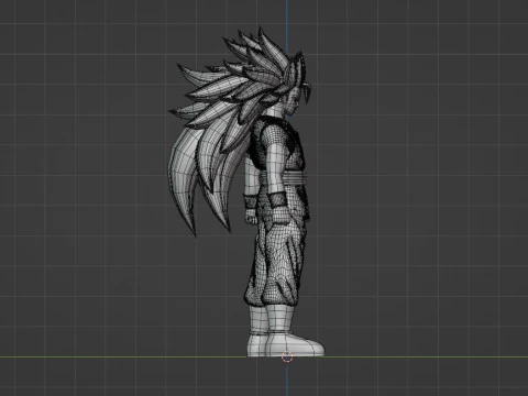 Goku Super Saiyajin 3 - Dragon Ball Daima Modelo 3D