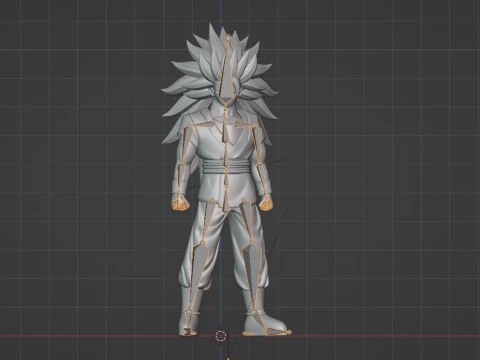 Goku Super Saiyajin 3 - Dragon Ball Daima Modelo 3D