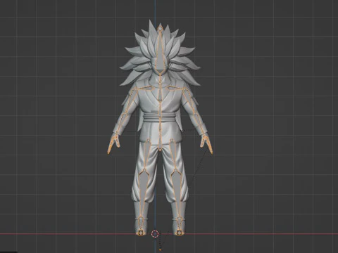 Goku Super Saiyajin 3 - Dragon Ball Daima Modelo 3D