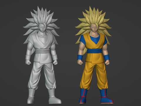 Goku Super Saiyan 3 - Dragonball Daima Modèle 3D