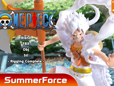 路飞 Gear 5 艾尔巴夫 - 海贼王 3D 模型