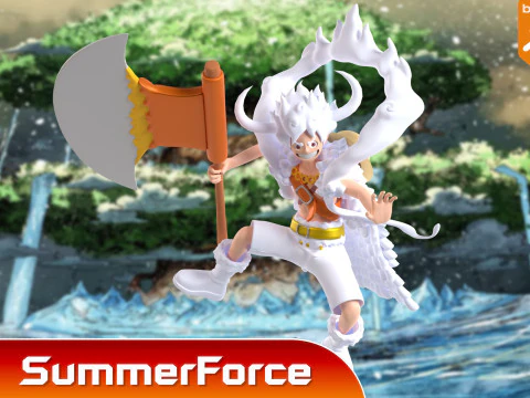 Luffy Gear 5 Elbaph - One Piece 3D Model