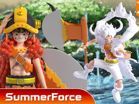 Luffy Gear 5 Elbaph - One Piece 3D Model
