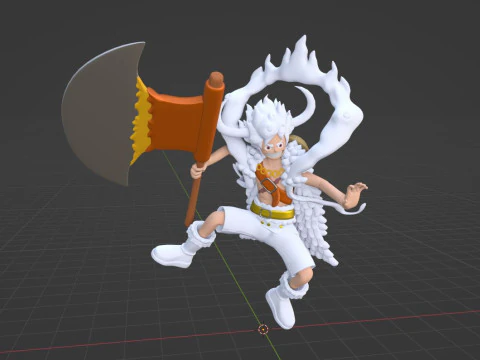Luffy Gear 5 Elbaph - One Piece 3D Model