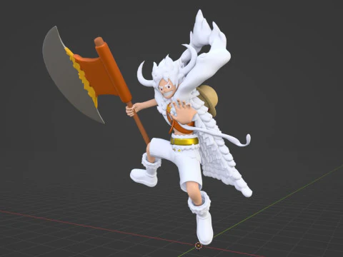 Luffy Gear 5 Elbaph - One Piece 3D Model