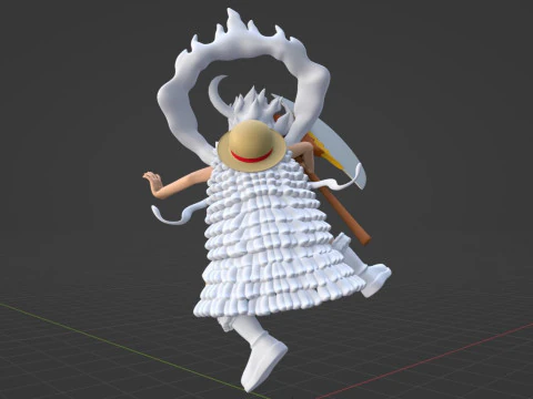 Luffy Gear 5 Elbaph - One Piece 3D Model