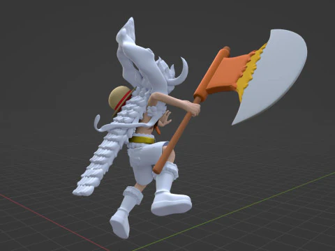 Luffy Gear 5 Elbaph - One Piece 3D Model