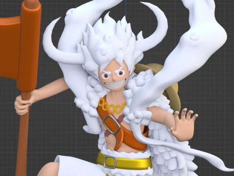 Luffy Gear 5 Elbaph - One Piece 3D Model