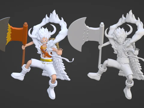 Luffy Gear 5 Elbaph - One Piece 3D Model