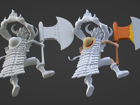 Luffy Gear 5 Elbaph - One Piece Model 3D