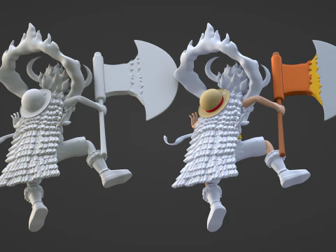 Luffy Gear 5 Elbaph - One Piece 3D Model