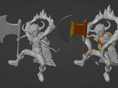 Luffy Gear 5 Elbaph - One Piece 3D Model