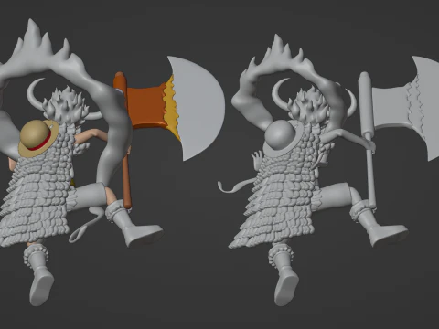Luffy Gear 5 Elbaph - One Piece 3D Model