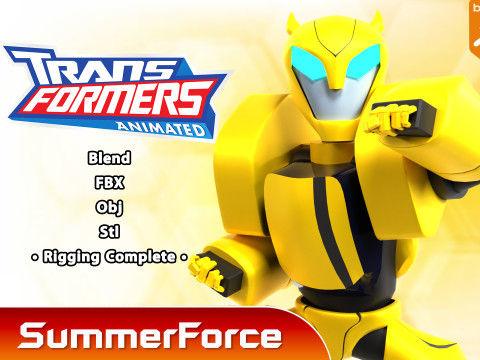 Bumblebee - Transformers Animated 3D Model