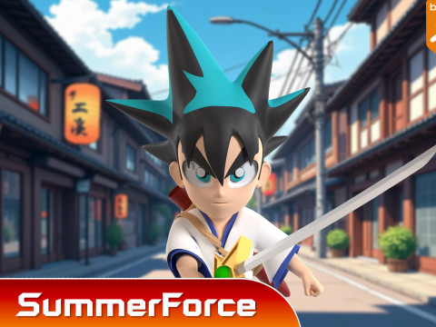 Yaiba Kurogane - Samurai Legend 3D Model
